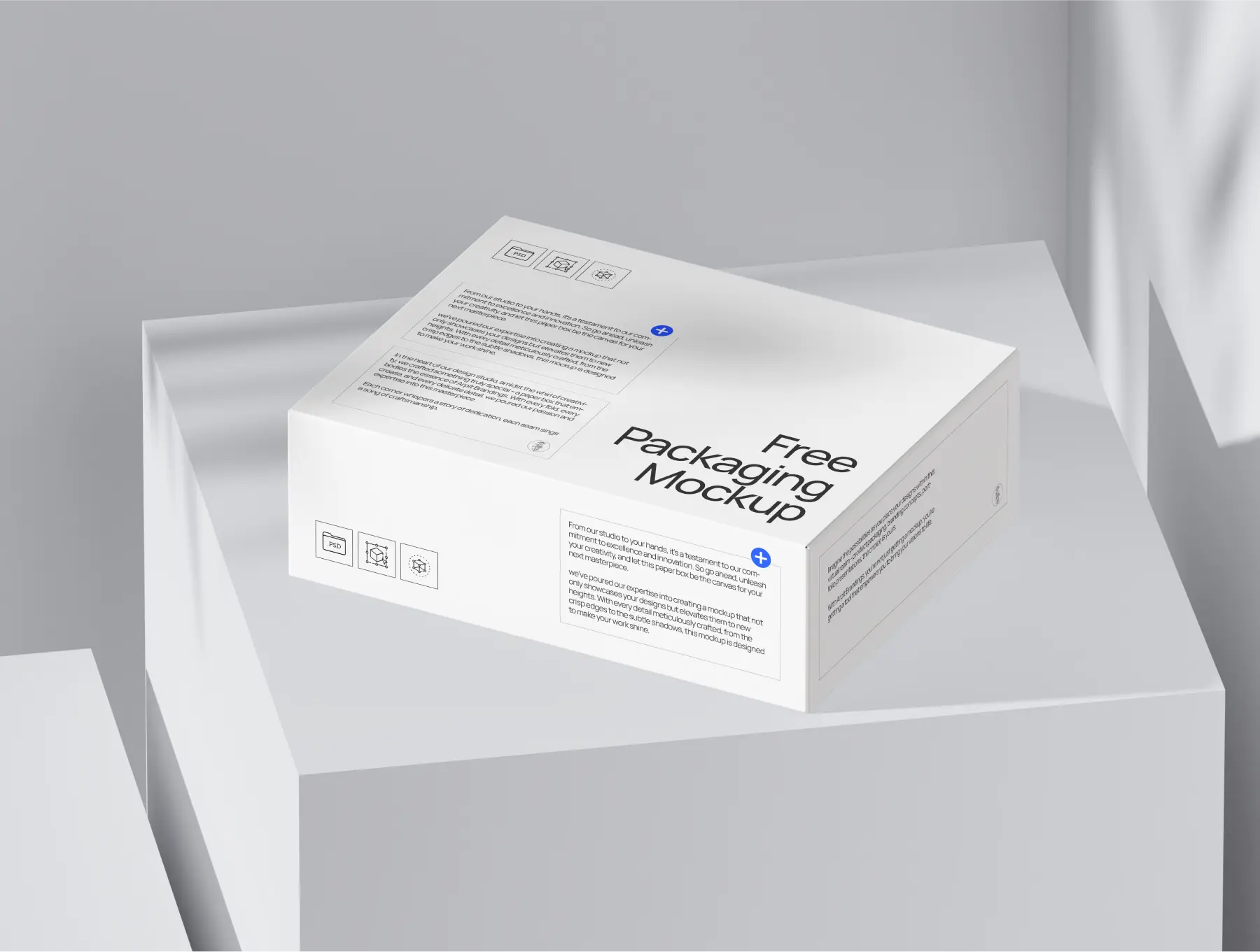 free paper box packaging mockup - by arpit brandings