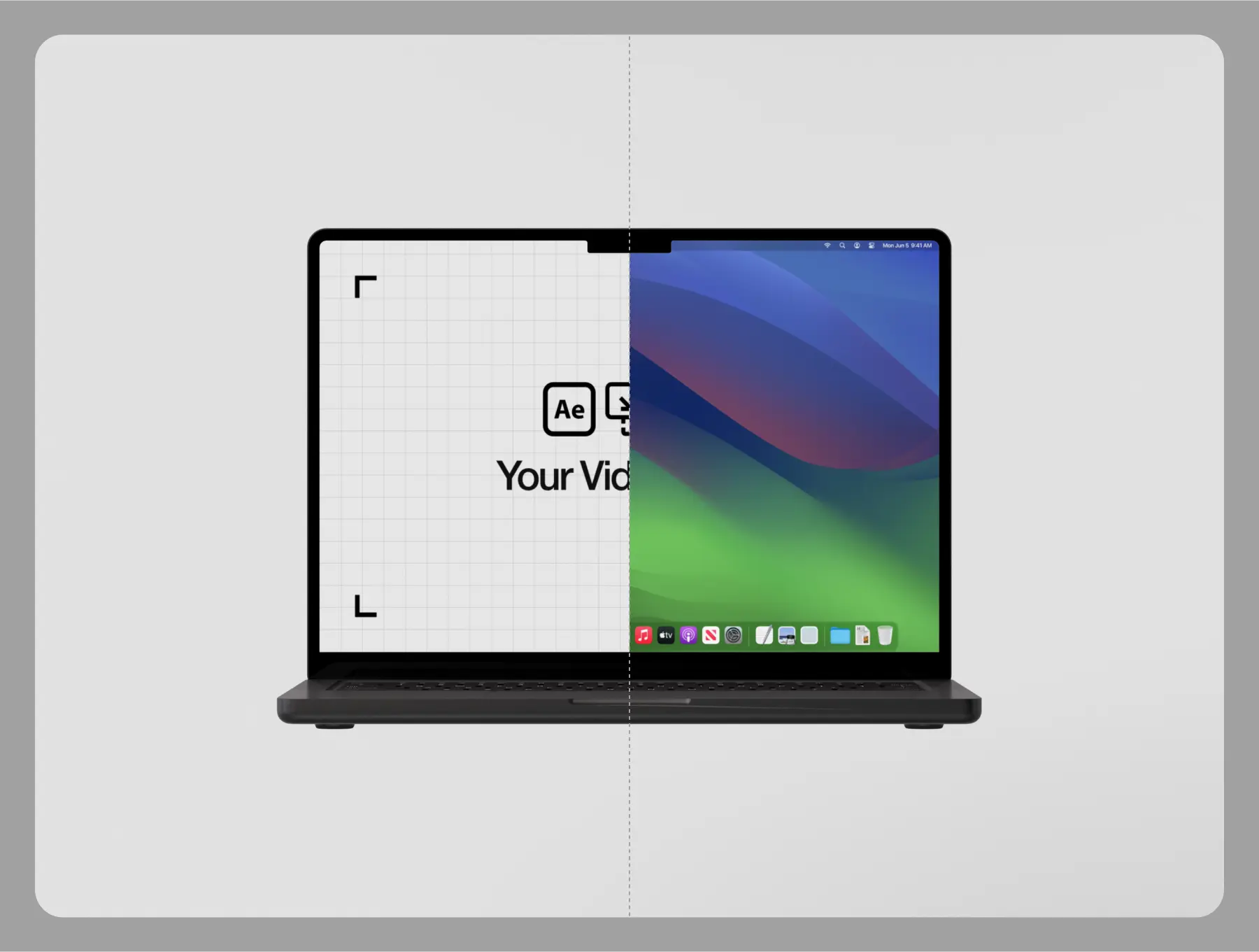 animated loop macbook video mockup - by arpit brandings