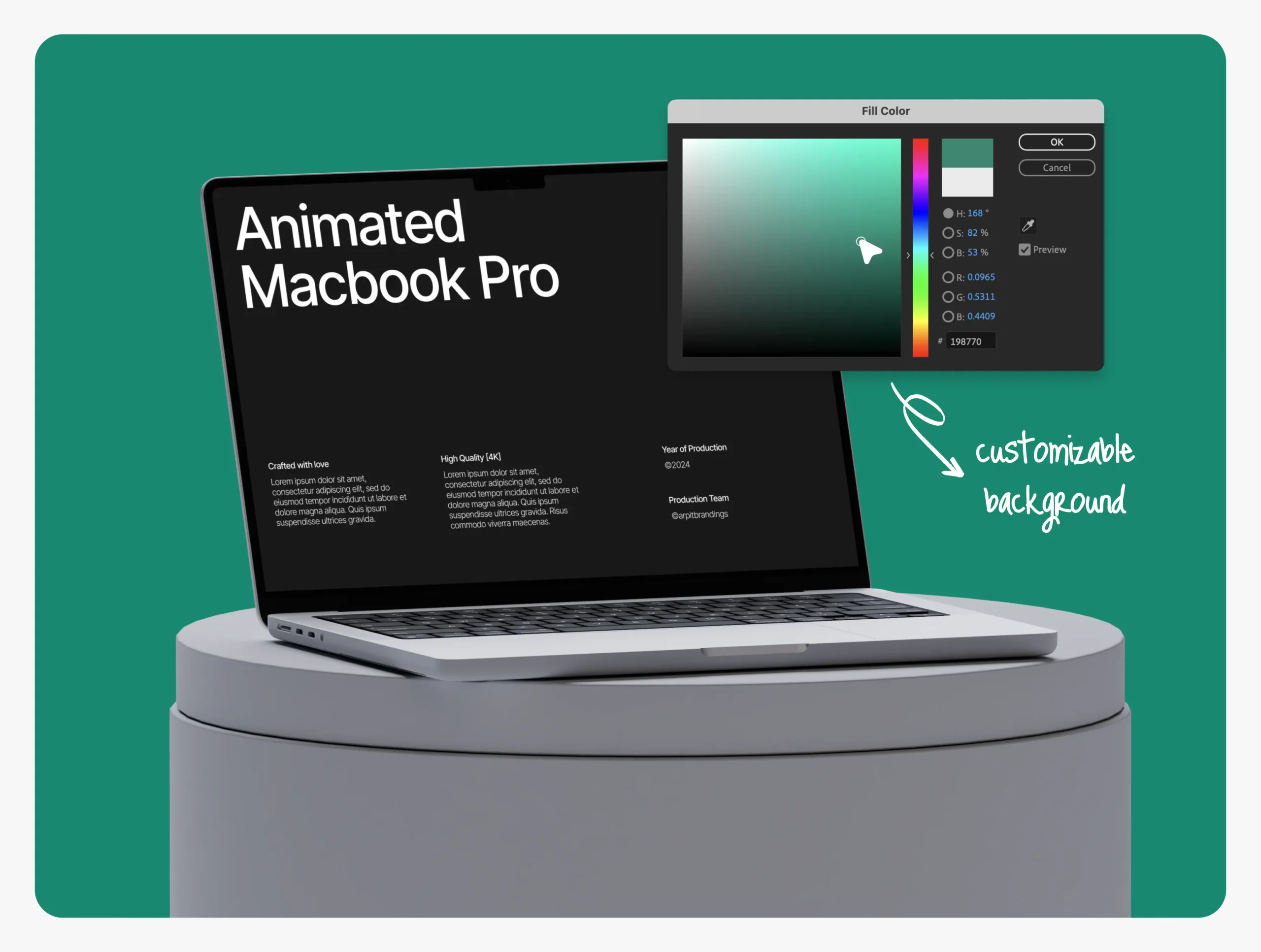 Animated Macbook Pro Mockup 003 - by arpit brandings