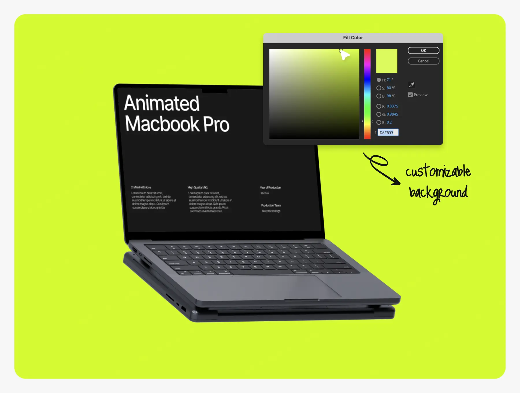 Animated Macbook Pro Loop Mockup // 004 - by arpit brandings