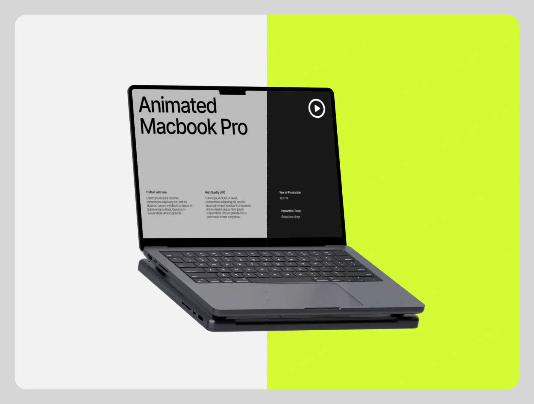 Animated Macbook Pro Loop Mockup // 004 - by arpit brandings