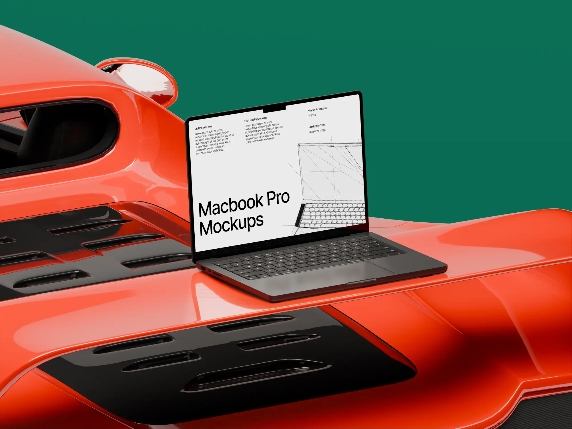 Macbook Pro Mockups: Automotive Edition (Free Sample) - by arpit brandings