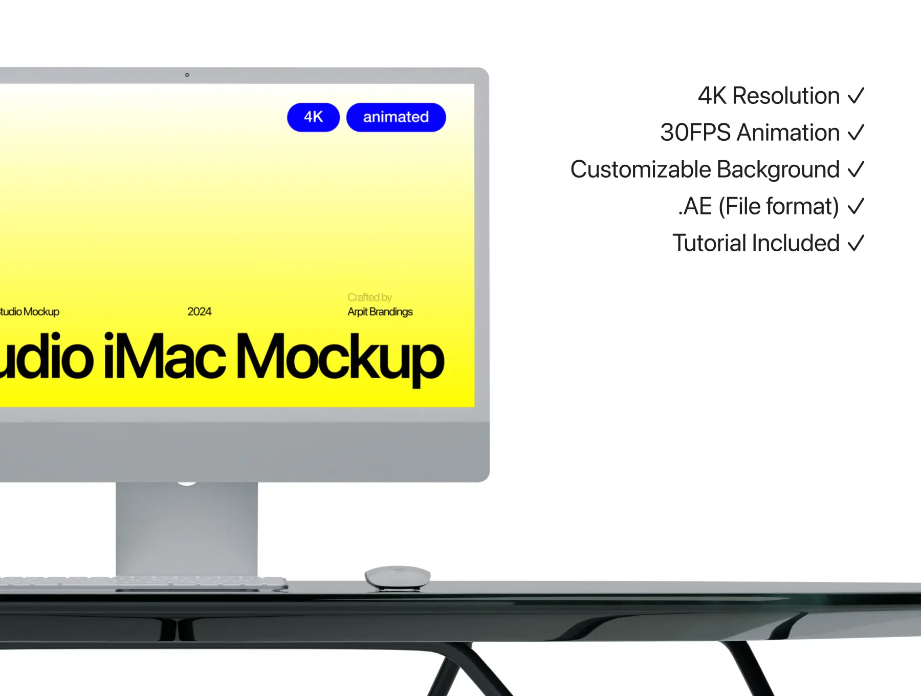 Animated iMac Studio Mockup by arpit brandings studios