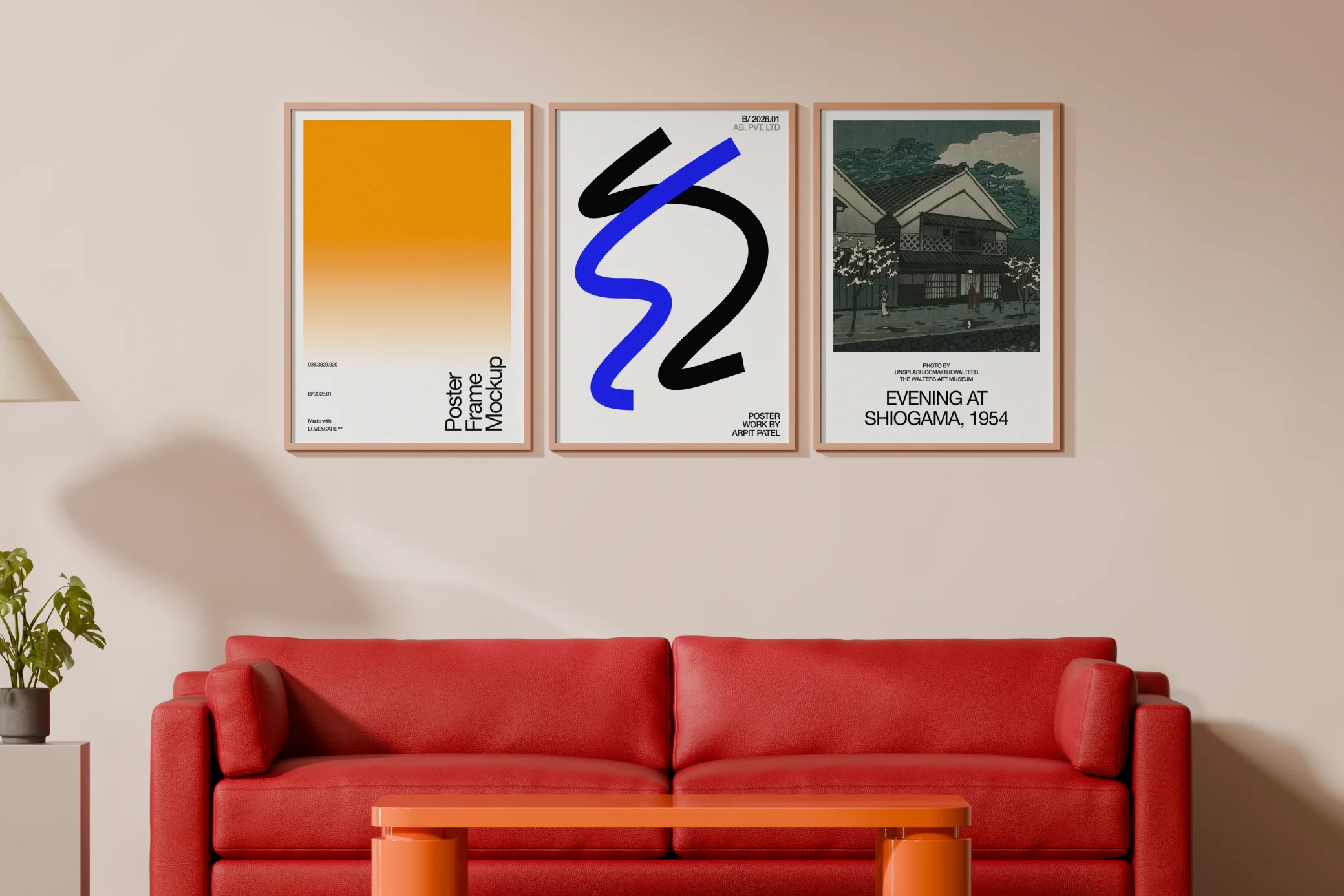A3 Poster Frames Mockup