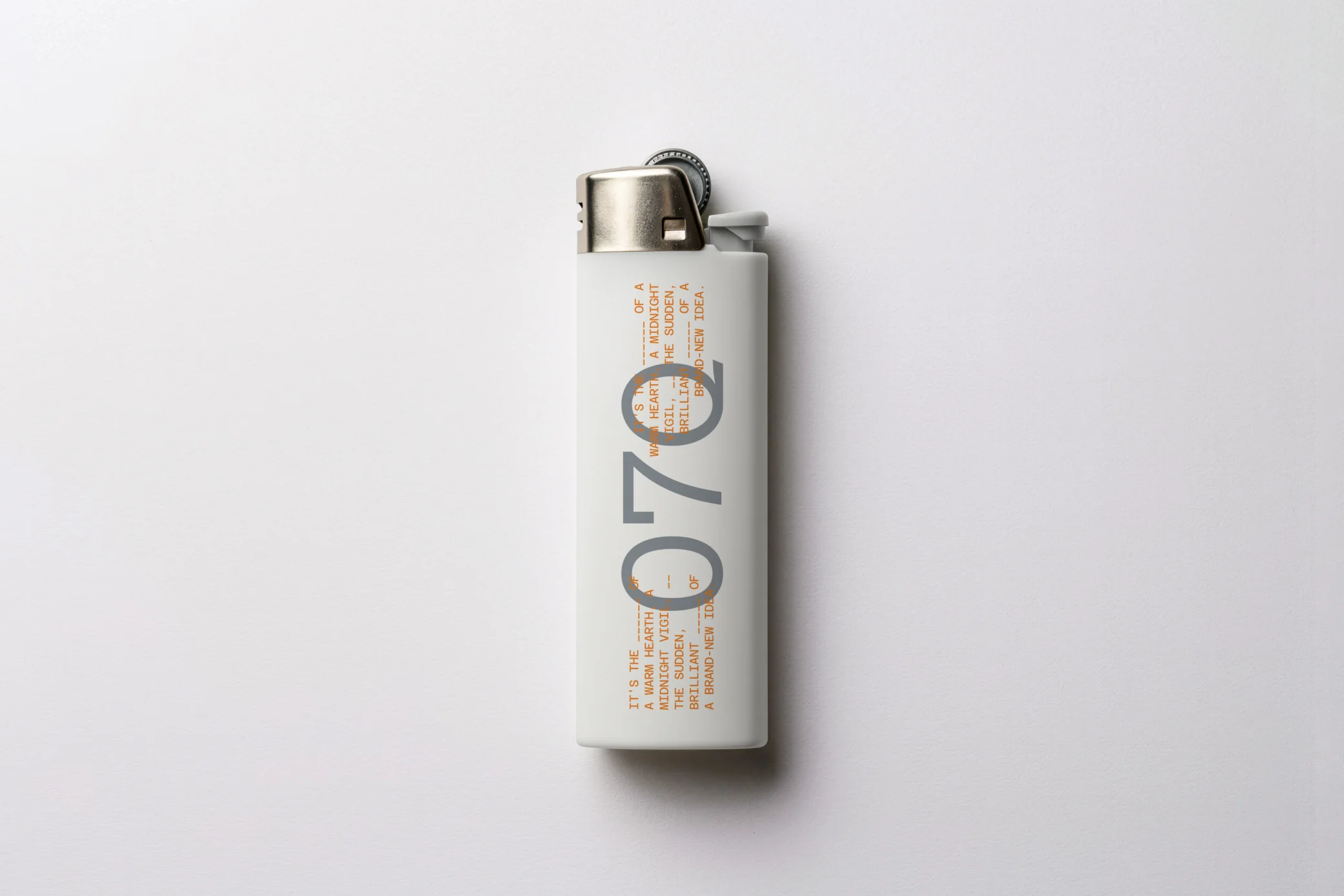 Customizable lighter mockup with editable background and safety gear color
