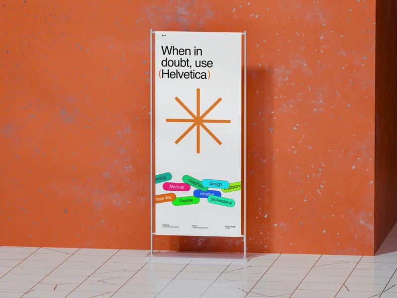 free standing banner mockup 01 - by arpit brandings