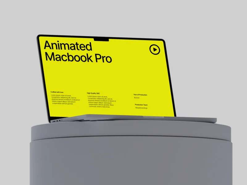 Animated Macbook Pro Mockup 003 - by arpit brandings
