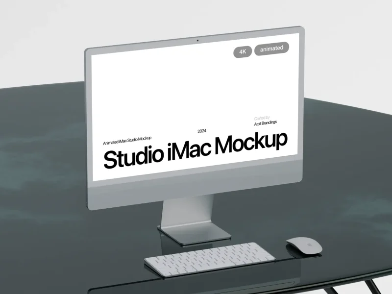 Animated iMac Studio Mockup 02 by arpit brandings studios
