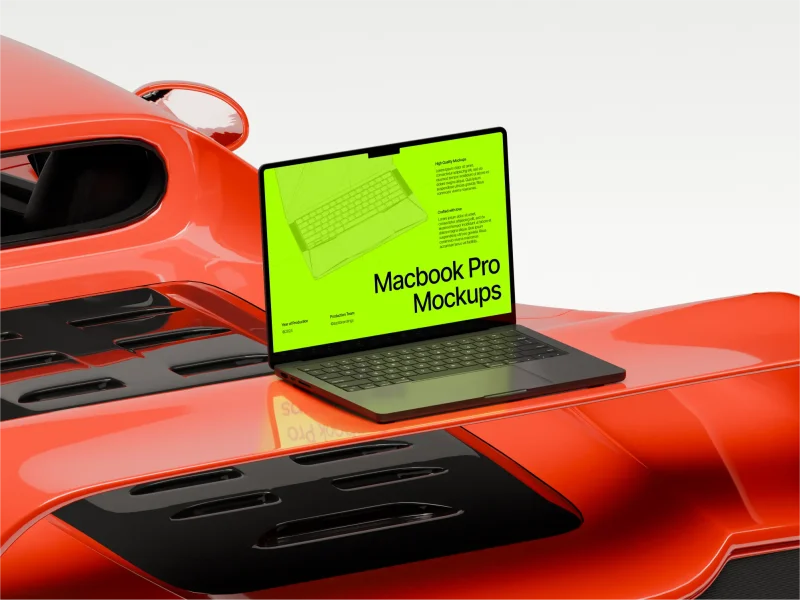 Macbook Pro Mockups: Automotive Edition (Free Sample) - by arpit brandings